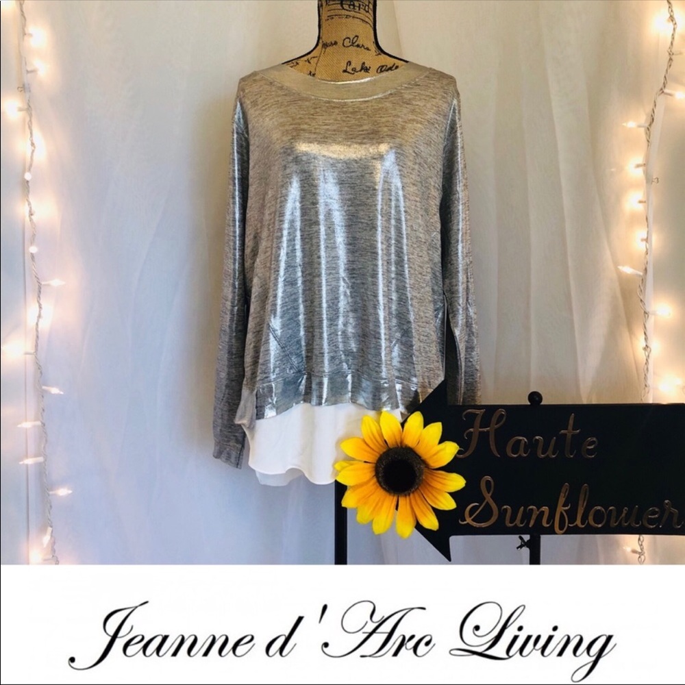 Metallic Silver ladies top (JDL)